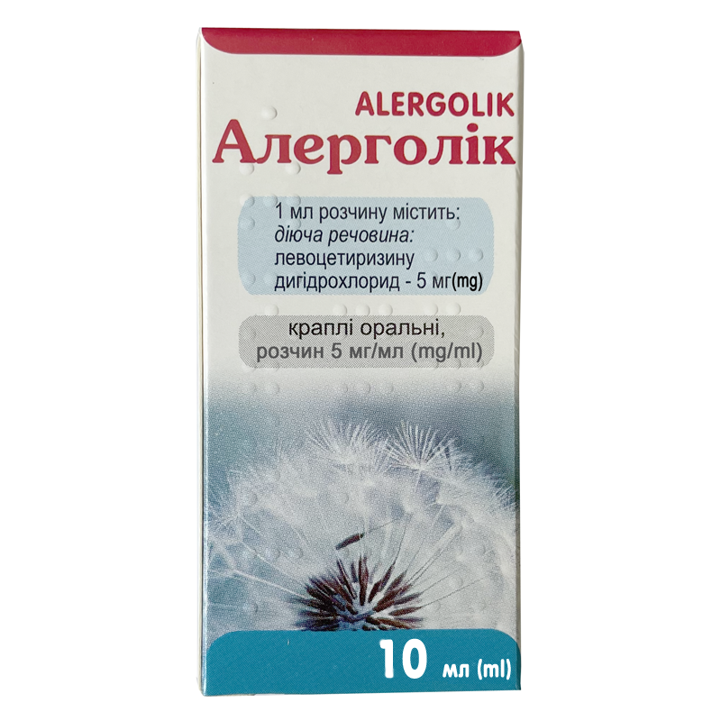 АЛЕРГОЛІК, краплі оральні, розчин, 5 мг/мл